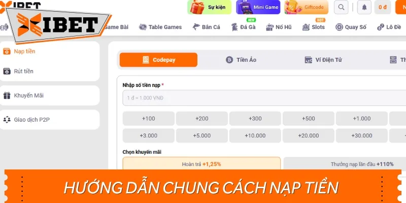 Hướng dẫn chung về nạp tiền nhà cái là bước quan trọng cần nắm